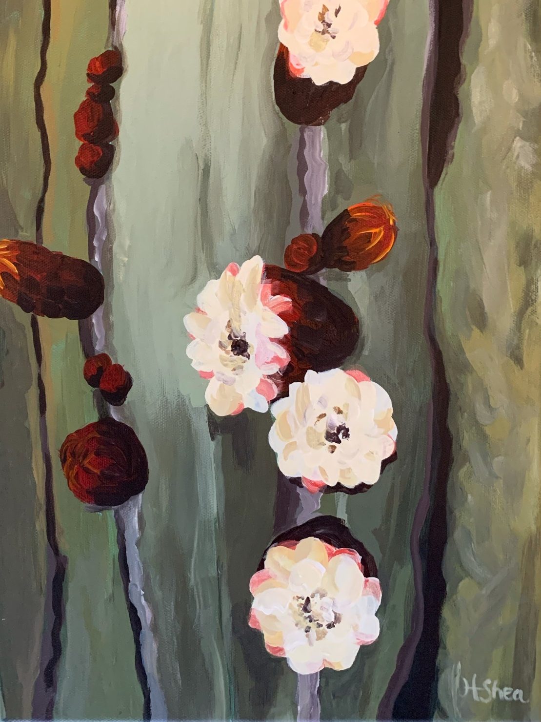 Painting of a cactus blossom