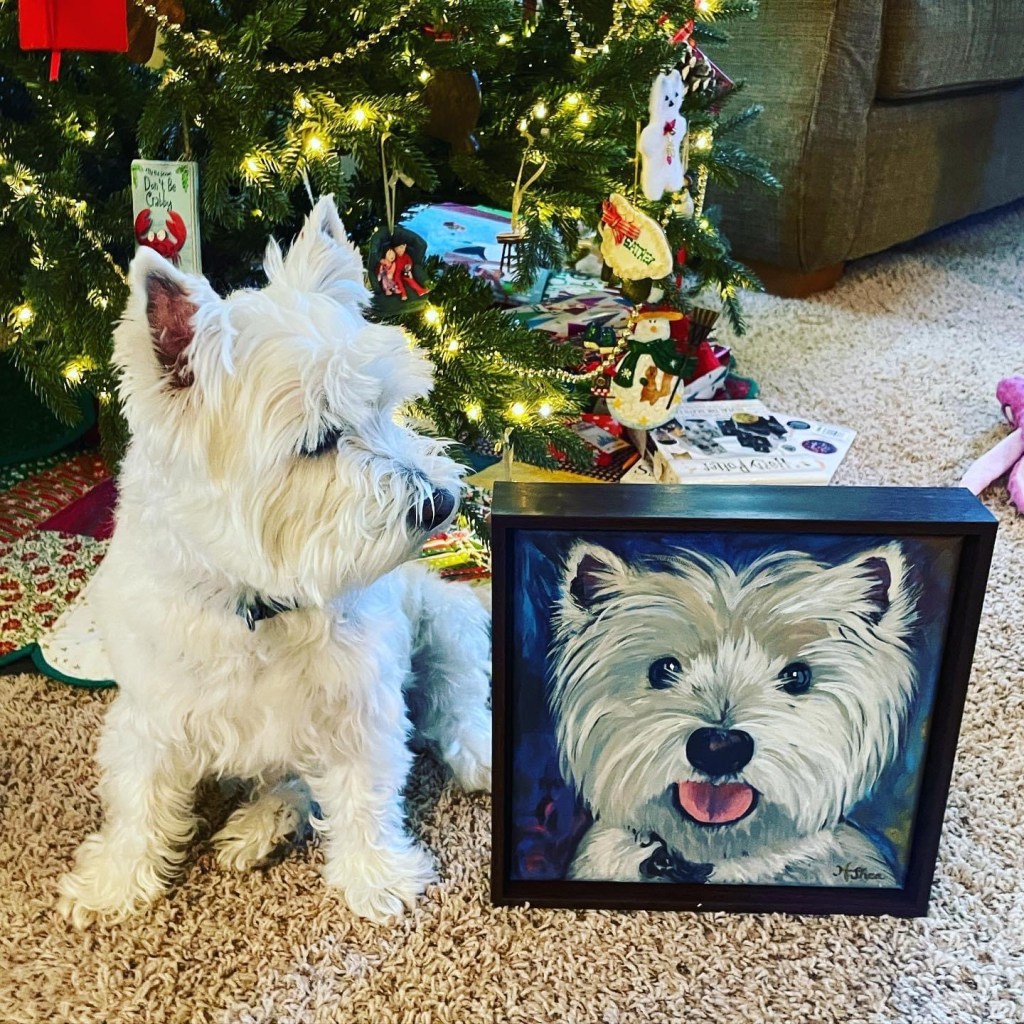 Dog with Pet Portrait